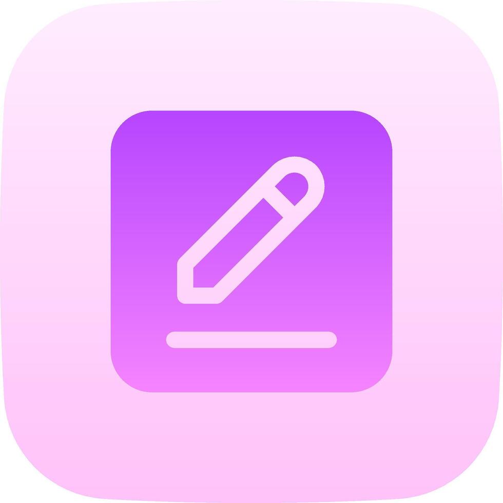 A purple and pink icon with a pen and a pencil vector