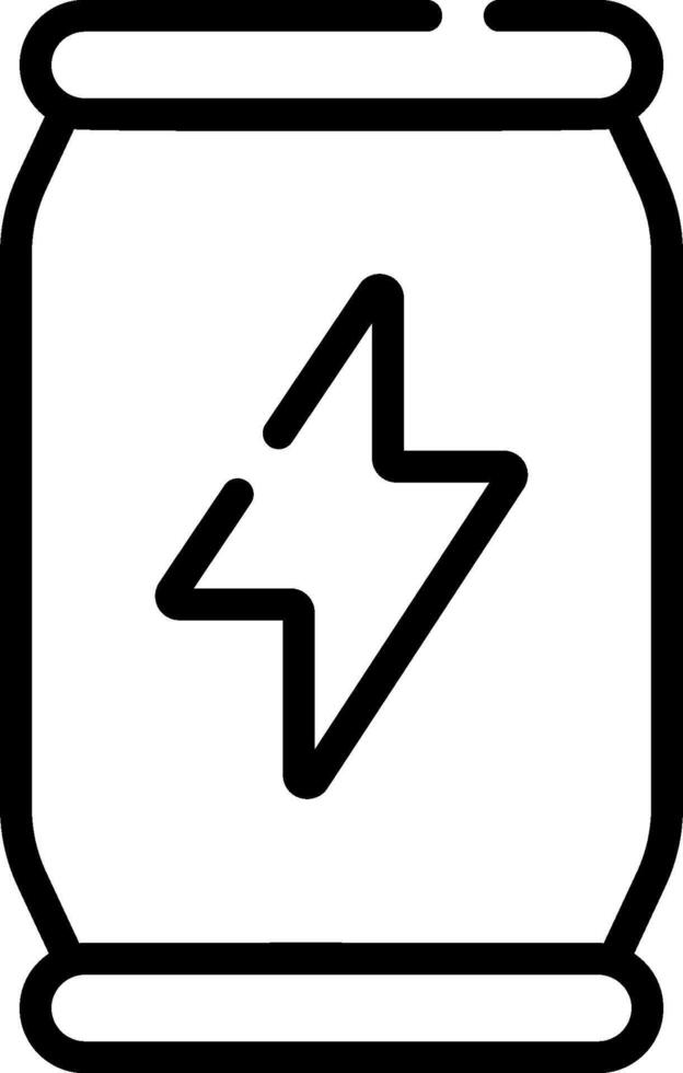 A black and white icon of a can of soda vector