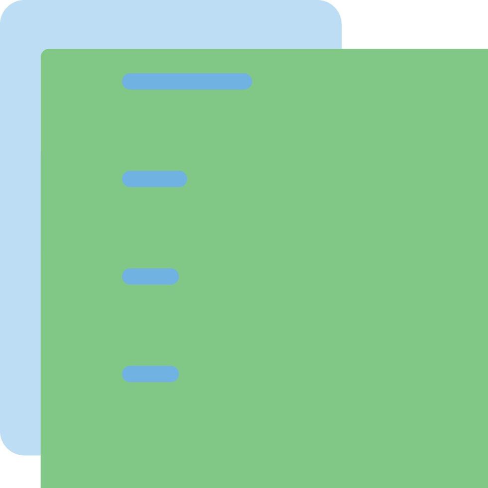A green folder with blue lines on it vector