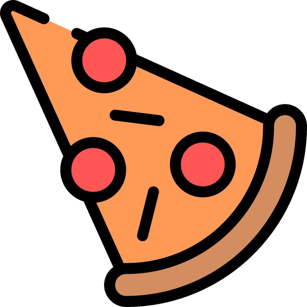 Pizza slice icon illustration vector