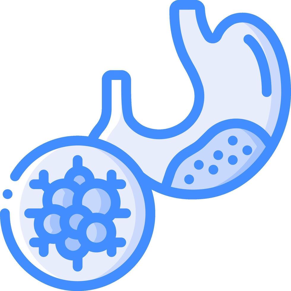A stomach with a virus and a virus inside vector