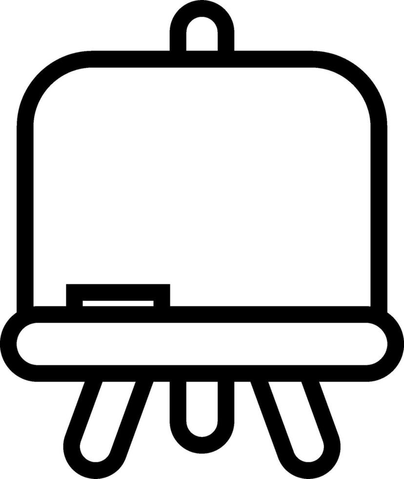 A black and white drawing of a white board vector