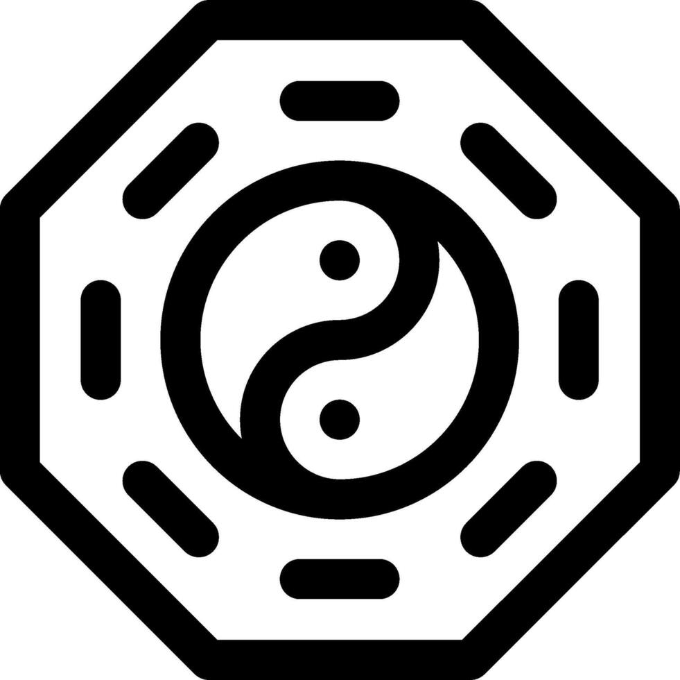 A black and white image of a yin yang symbol vector