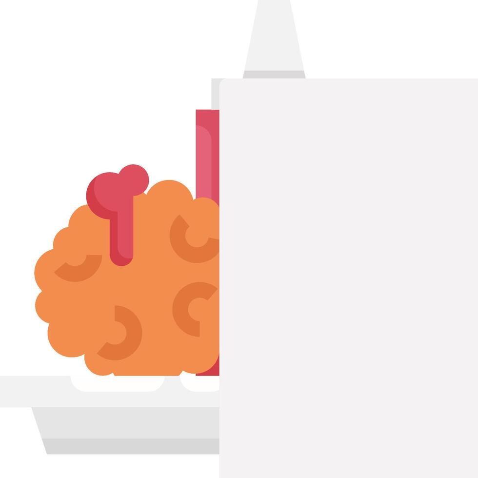 A white box with a red marker on top of it vector