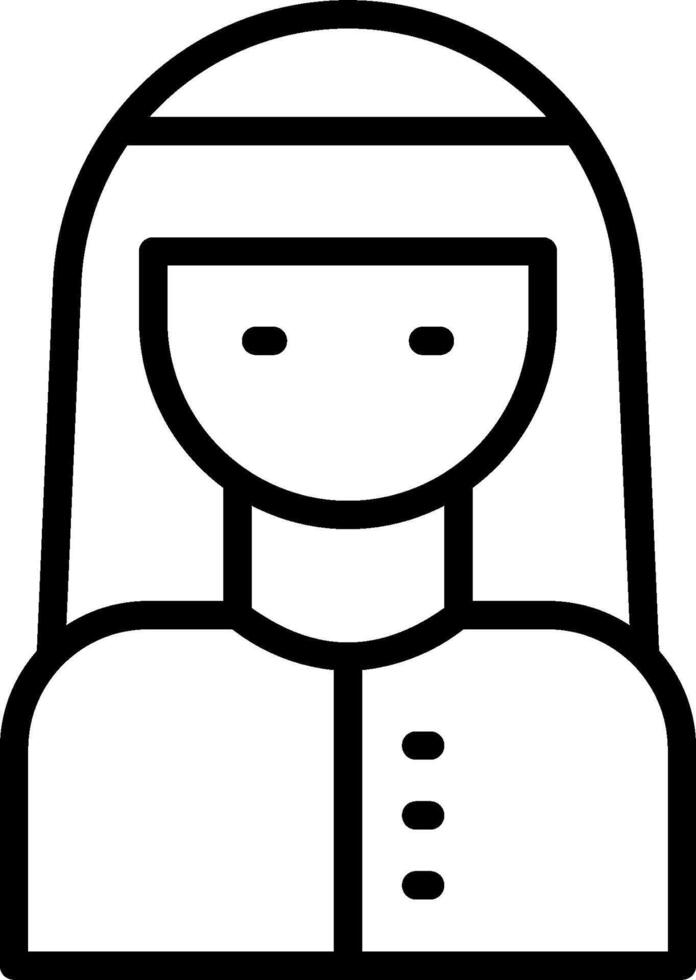 A woman in a hijab icon vector
