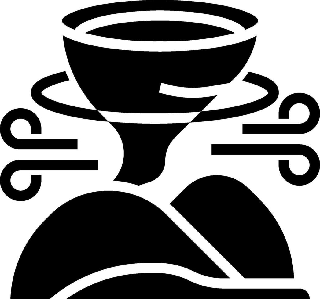 A black and white image of a cup with a spoon vector