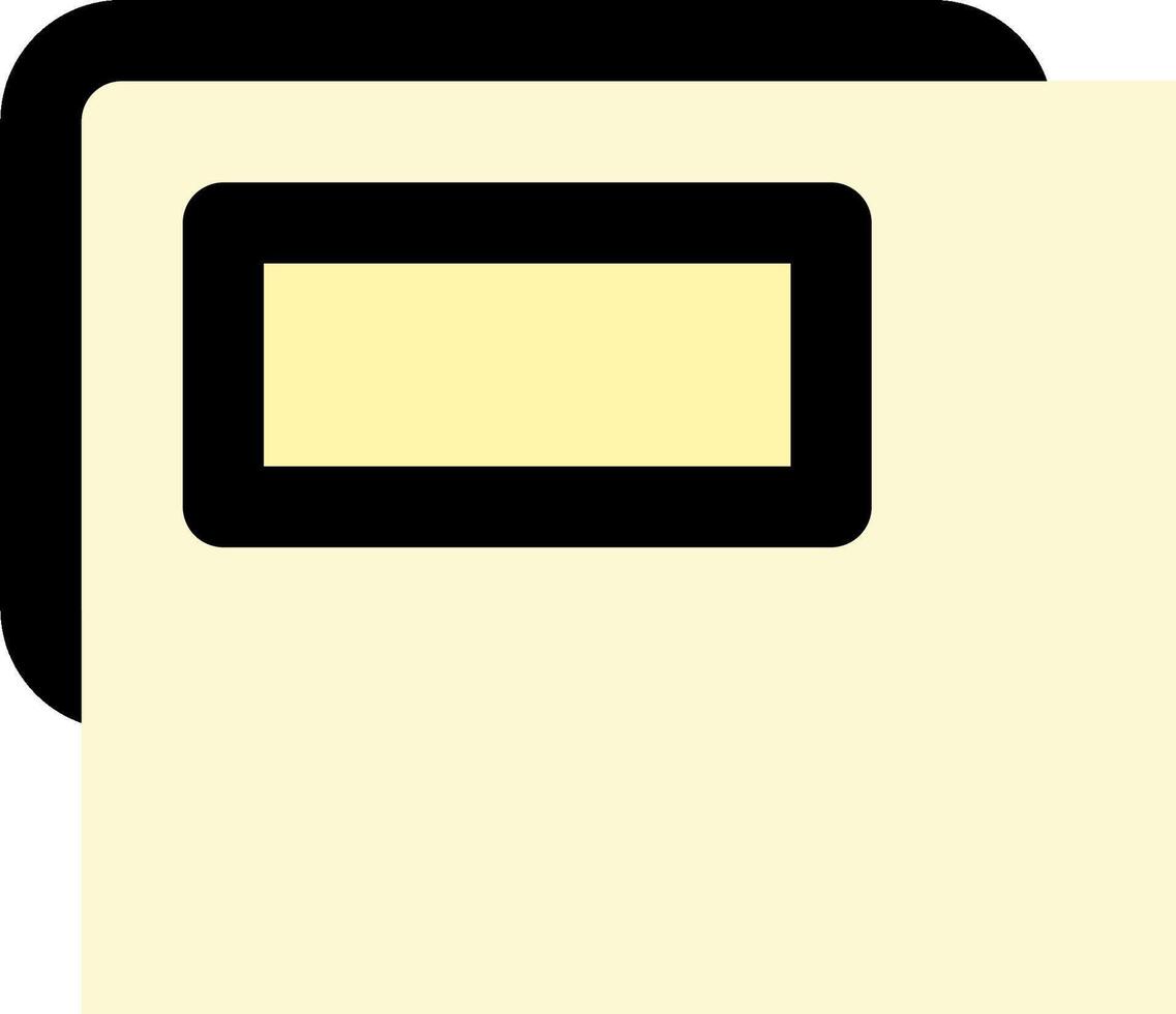 A folder with a yellow square on it vector
