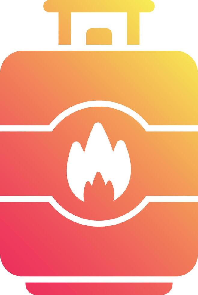 A gas tank with a flame on it vector