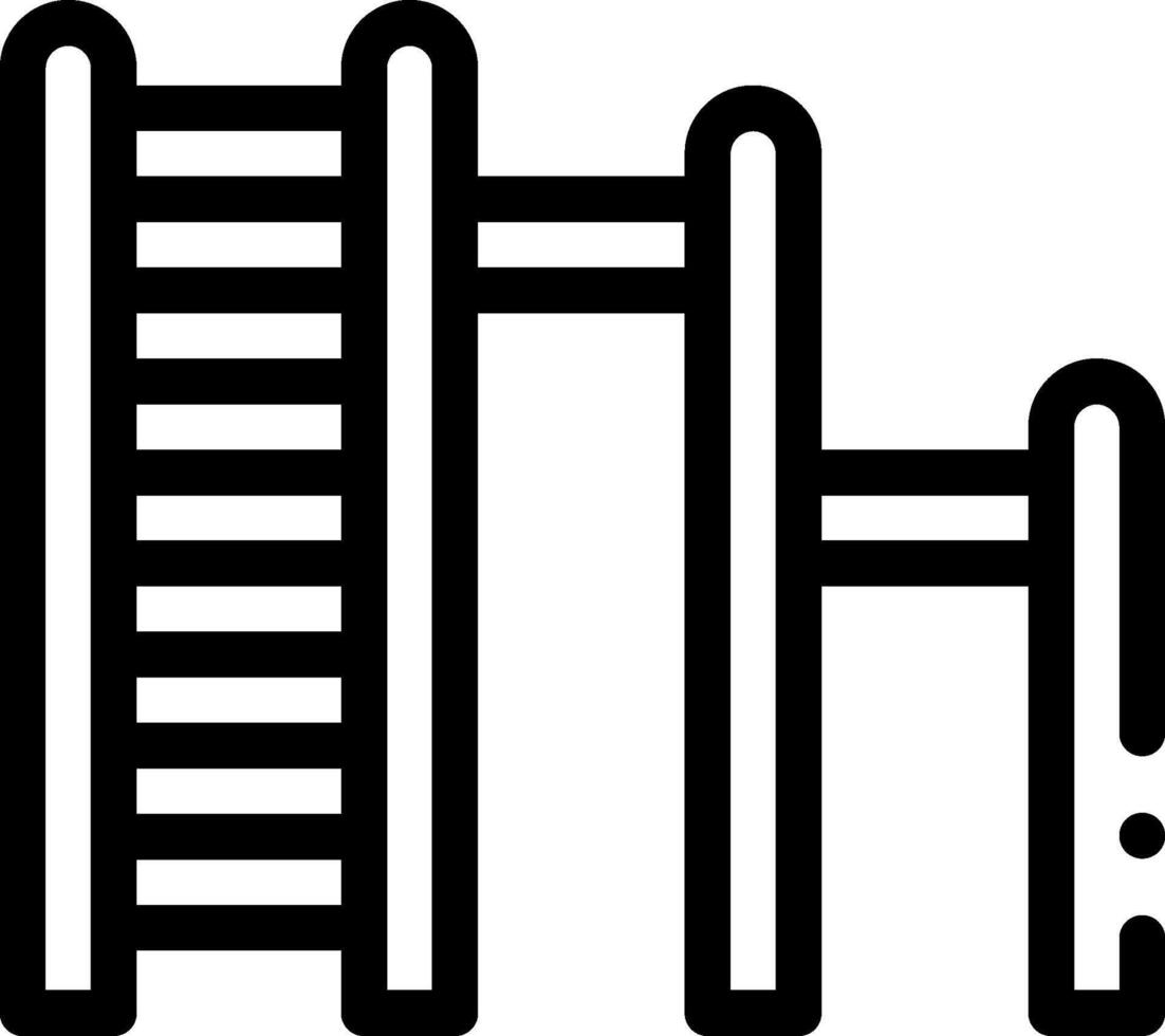A black and white illustration of a ladder vector