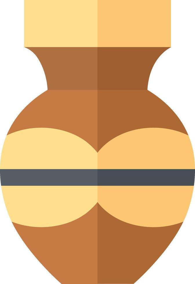 An illustration of a vase with a black stripe vector