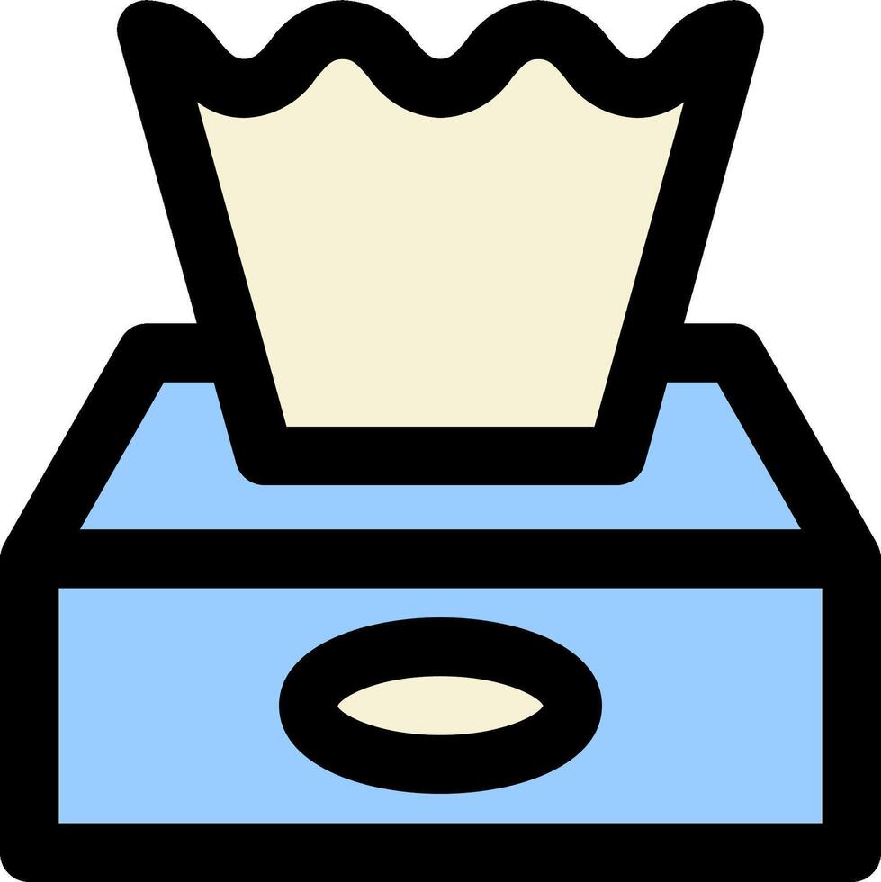 A box with a tissue in it vector