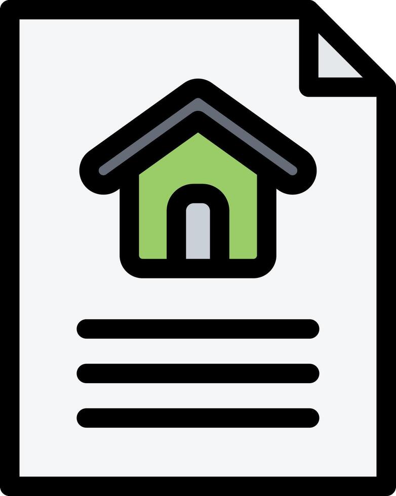 A house icon on a document vector