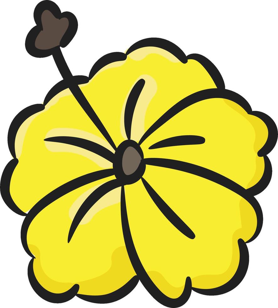 A cartoon flower with a yellow center vector