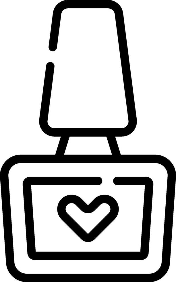 A nail polish bottle with a heart on it vector
