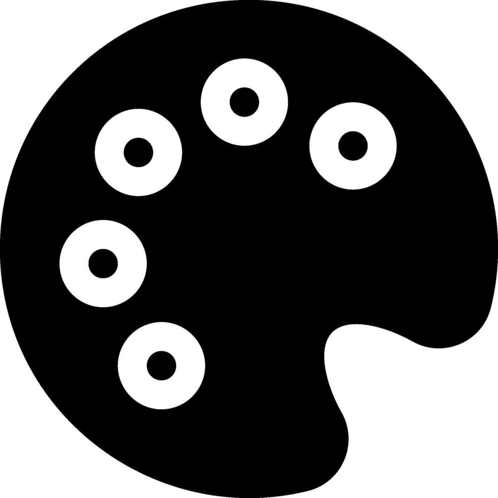 A black and white icon of a paintbrush vector