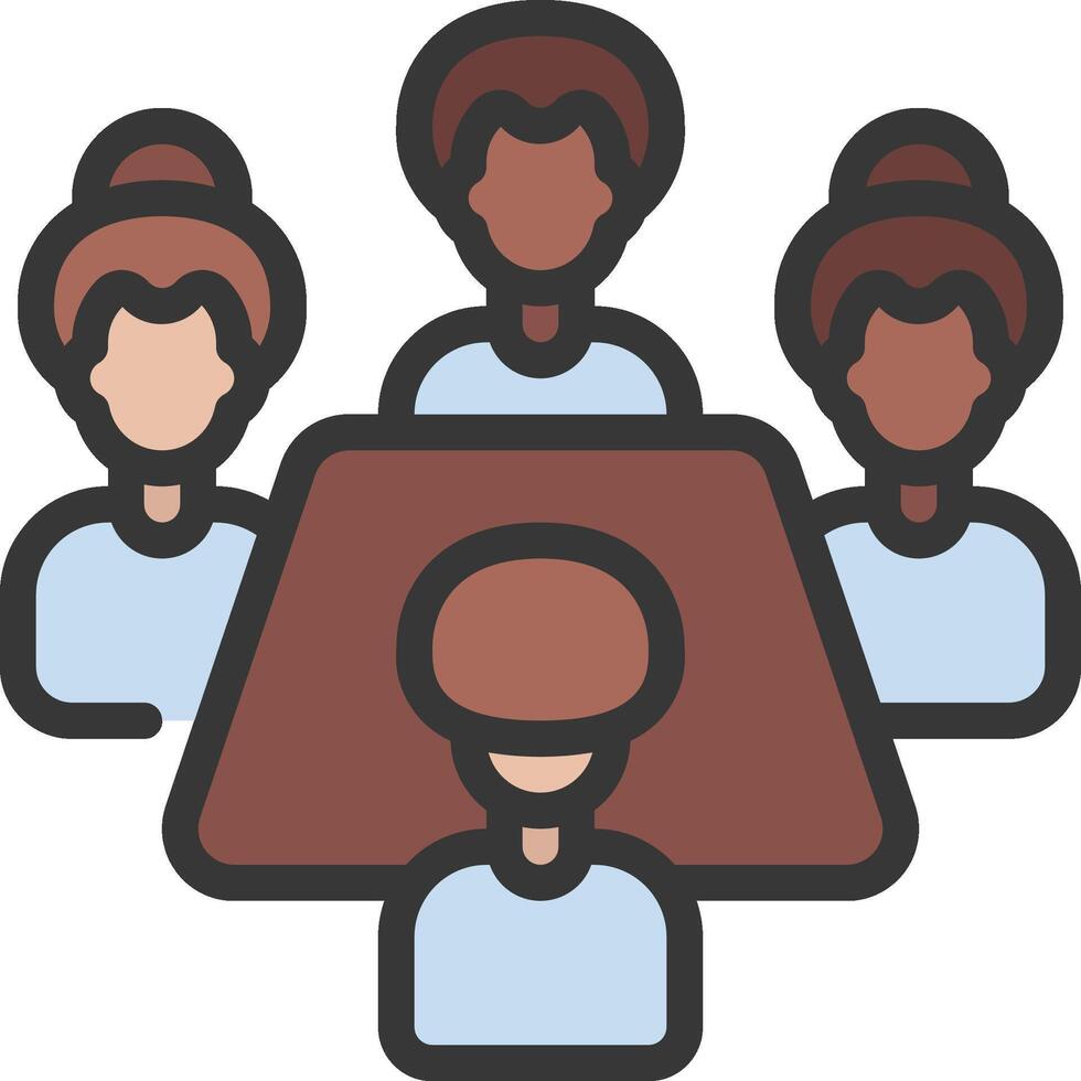 People in a meeting icon vector