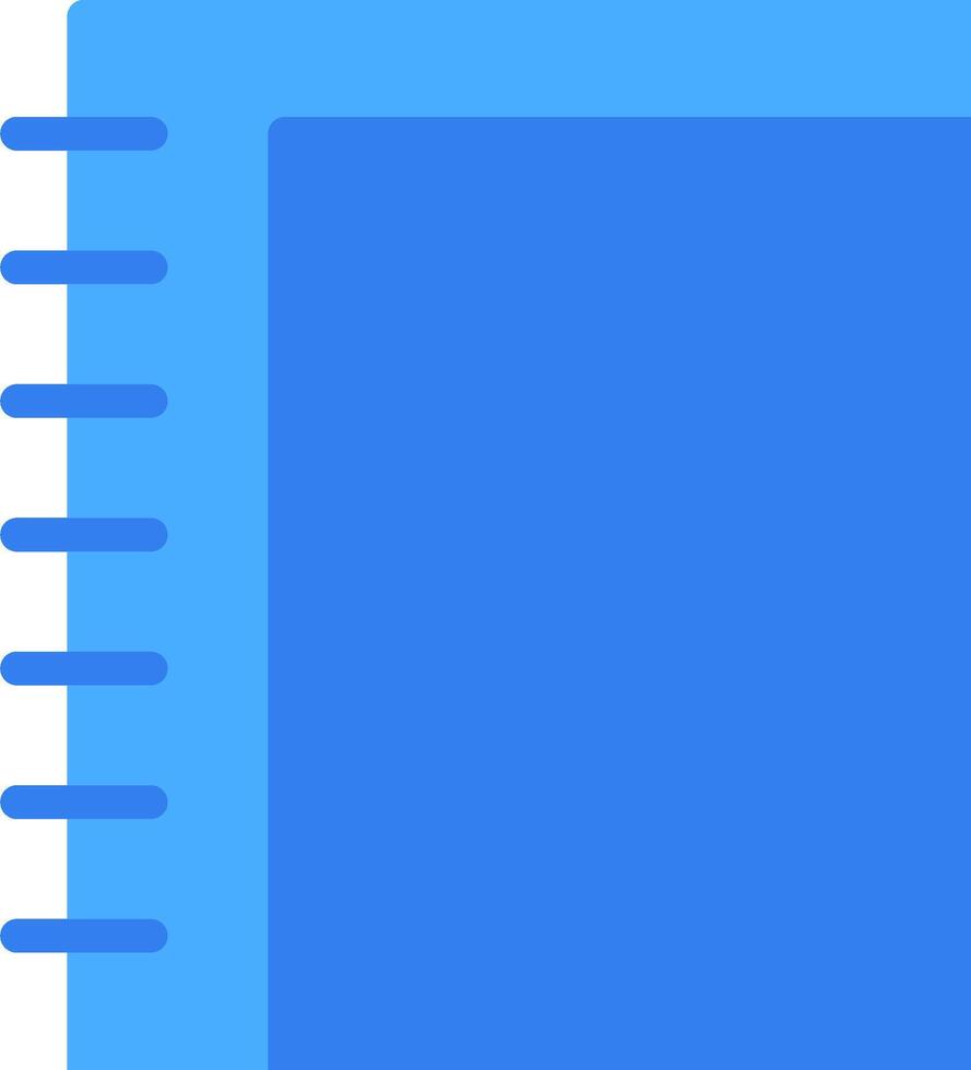 A blue notebook with a white border vector