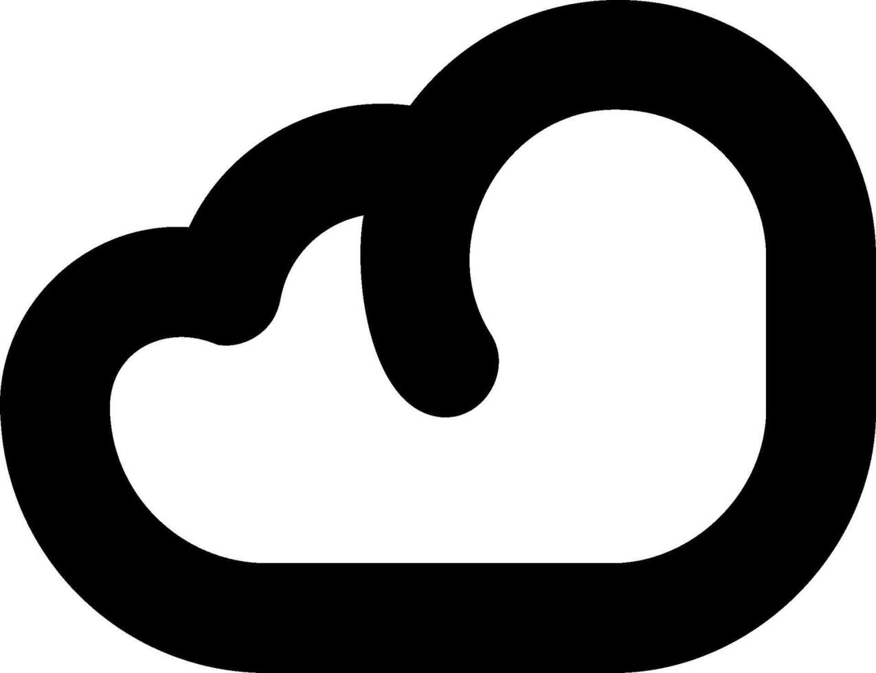 A black and white cloud icon vector