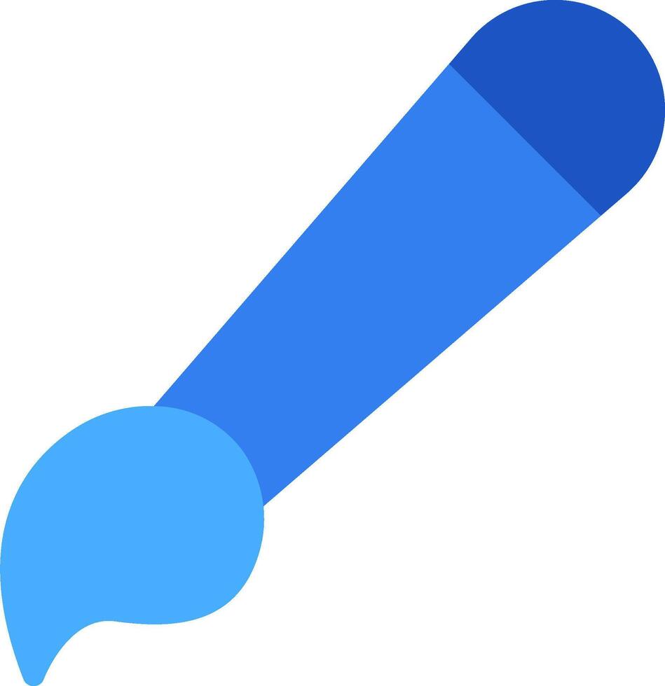 A blue and white icon of a blue pen vector