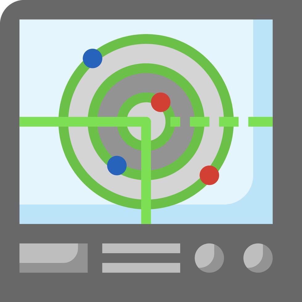 A computer screen with a target on it vector