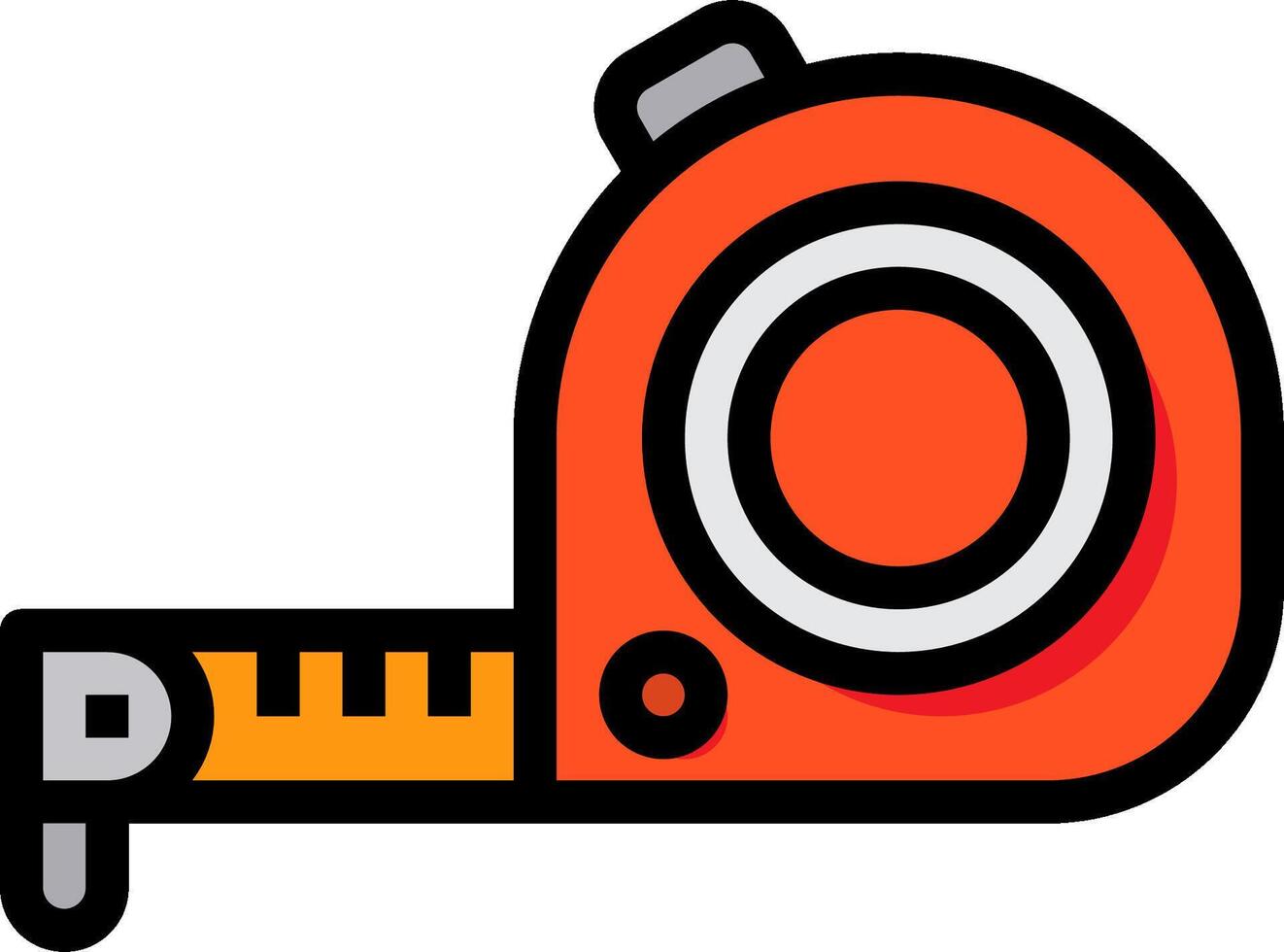 A measuring tape icon on a white background vector