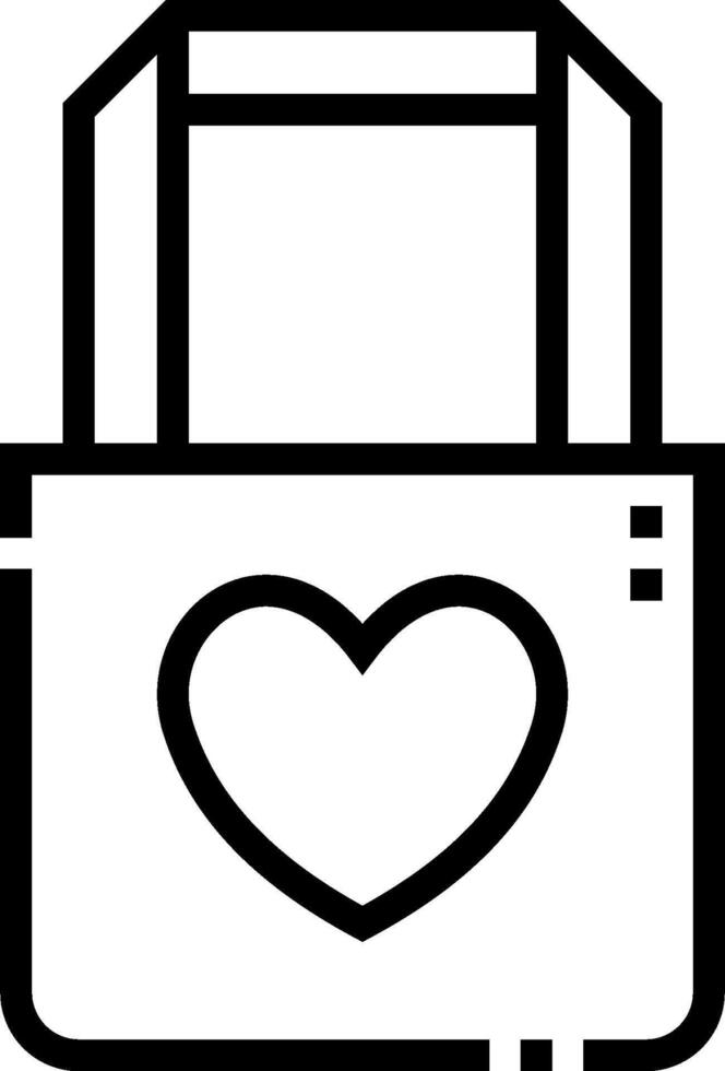 A black and white heart shaped lock icon vector