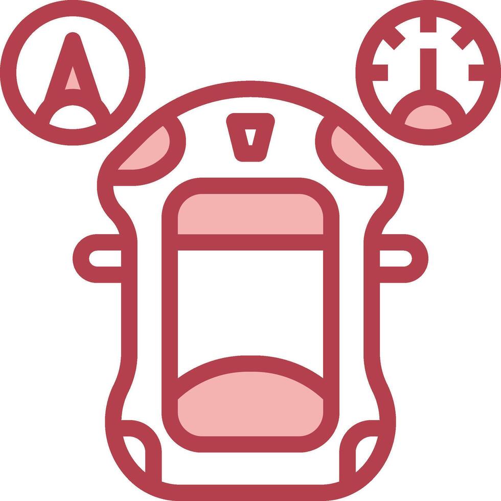 A car with a steering wheel and a clock icon vector