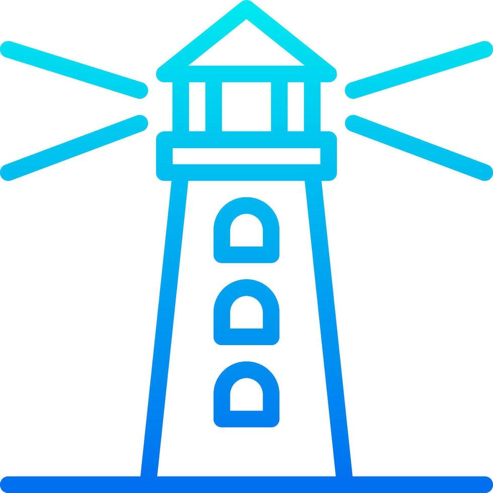 A blue lighthouse icon on a white background vector