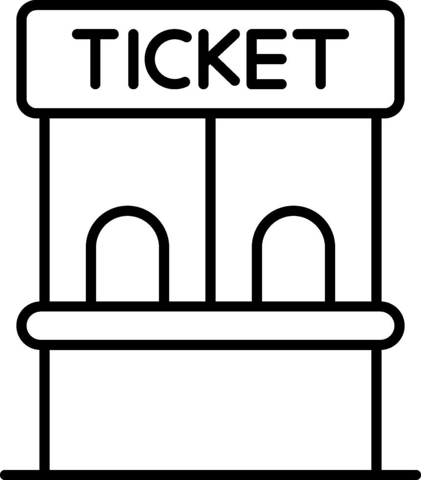 Ticket booth icon vector