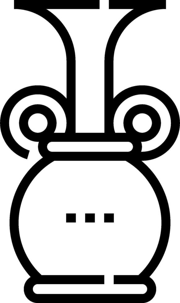 An ancient vase icon with a white background vector