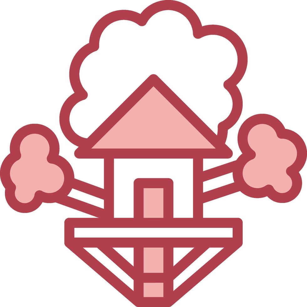A house with a cloud in the sky vector