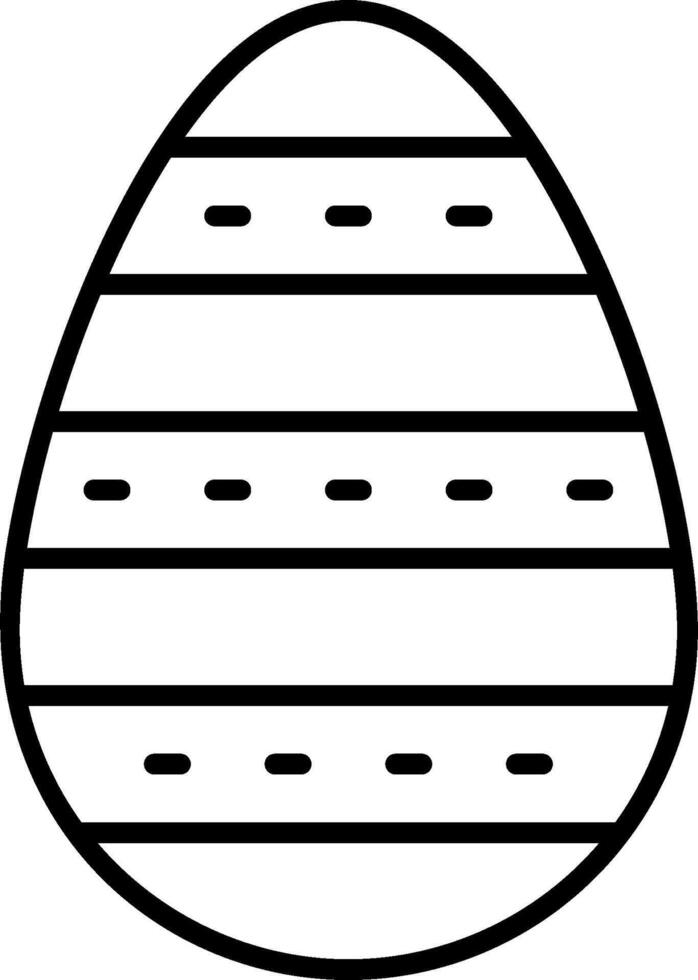 Easter egg coloring pages vector