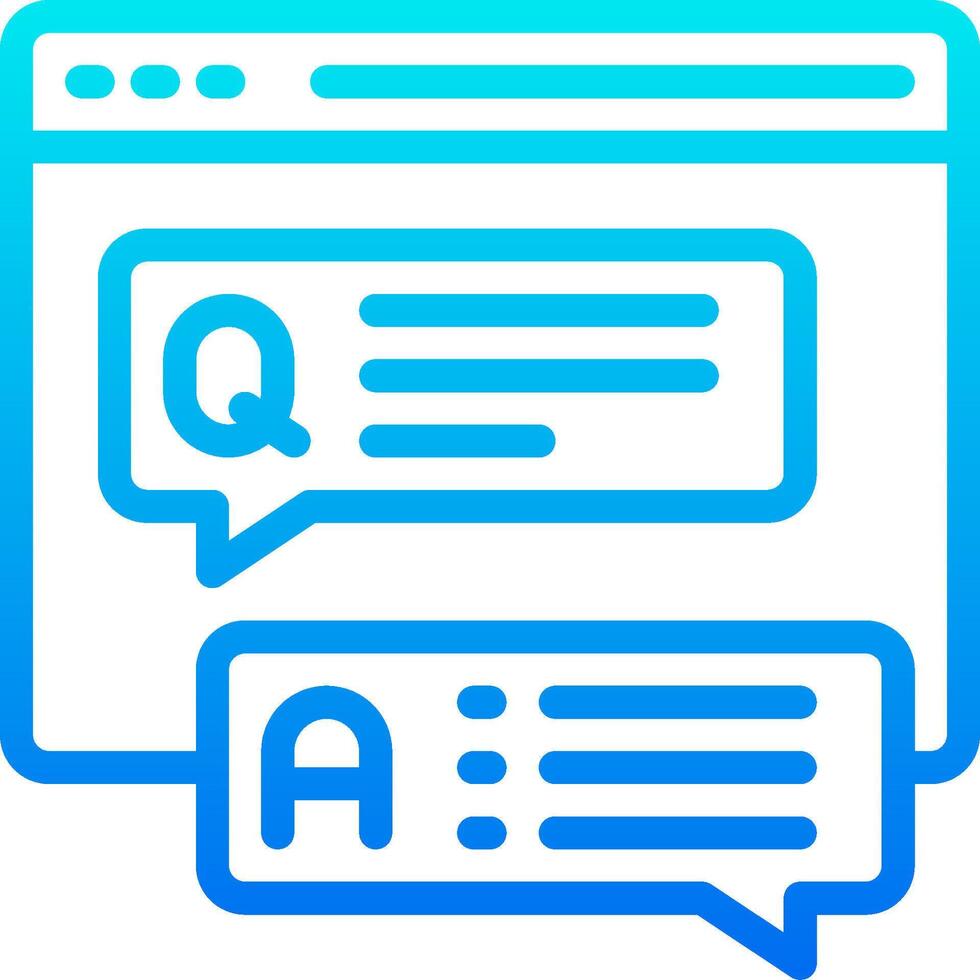Chat with q and a icon vector