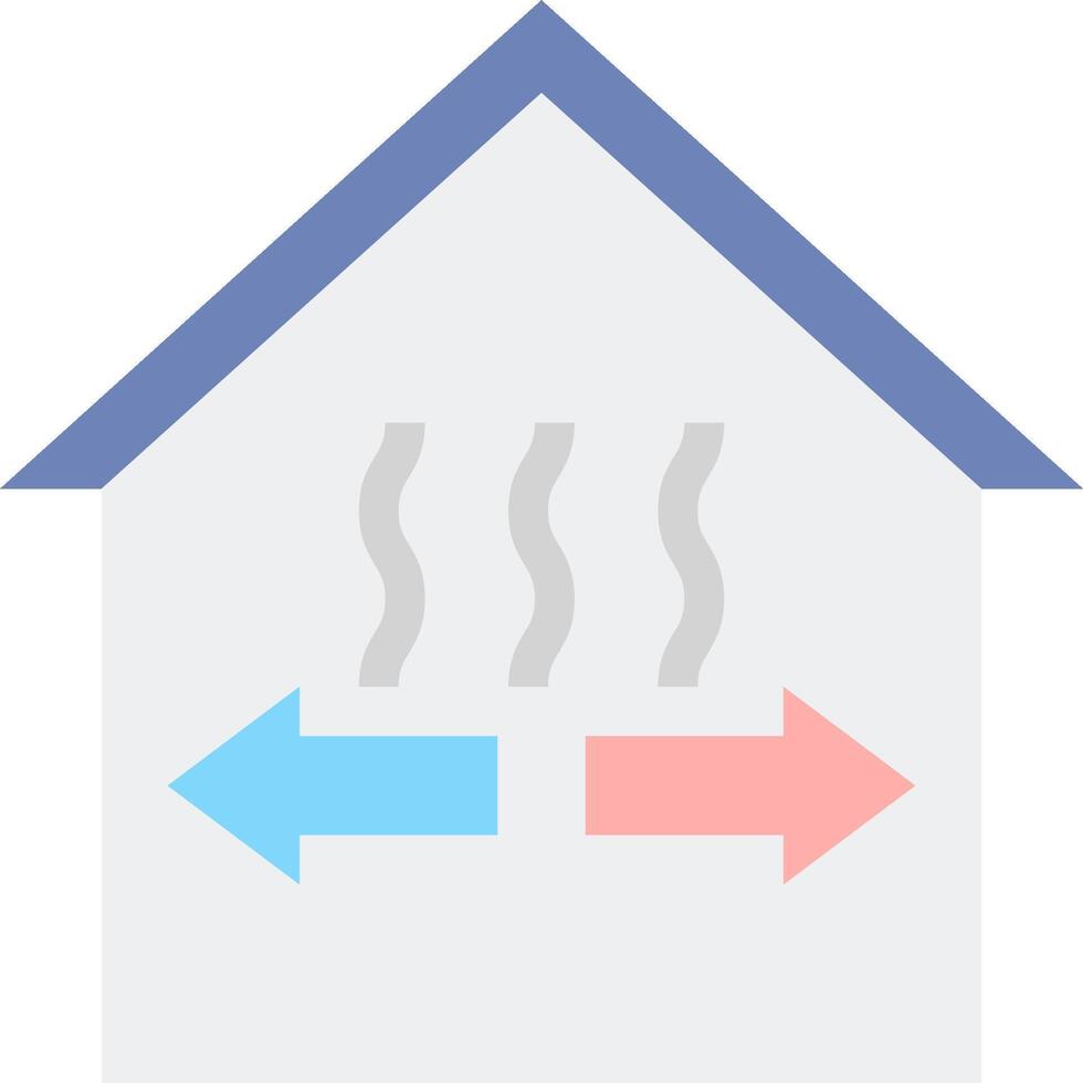 A house with two arrows pointing to the left and right vector
