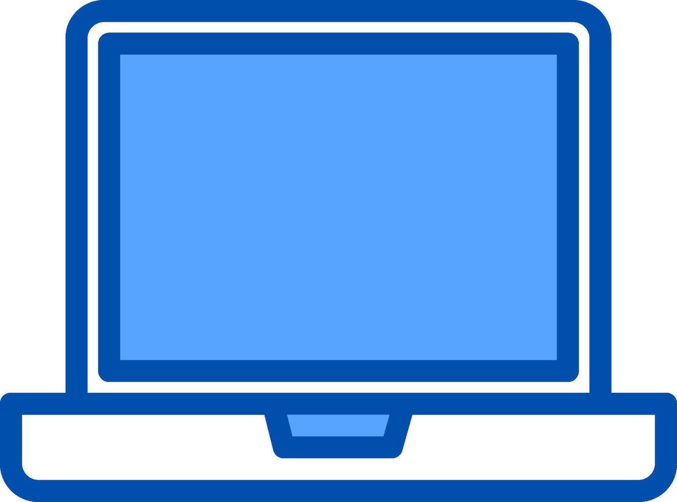 A laptop computer icon on a white background vector
