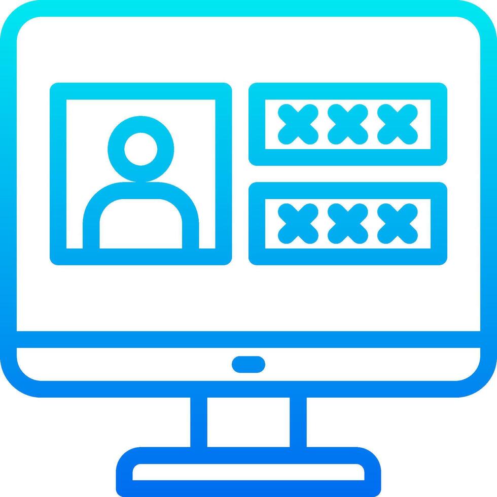 A computer monitor with a person on it vector