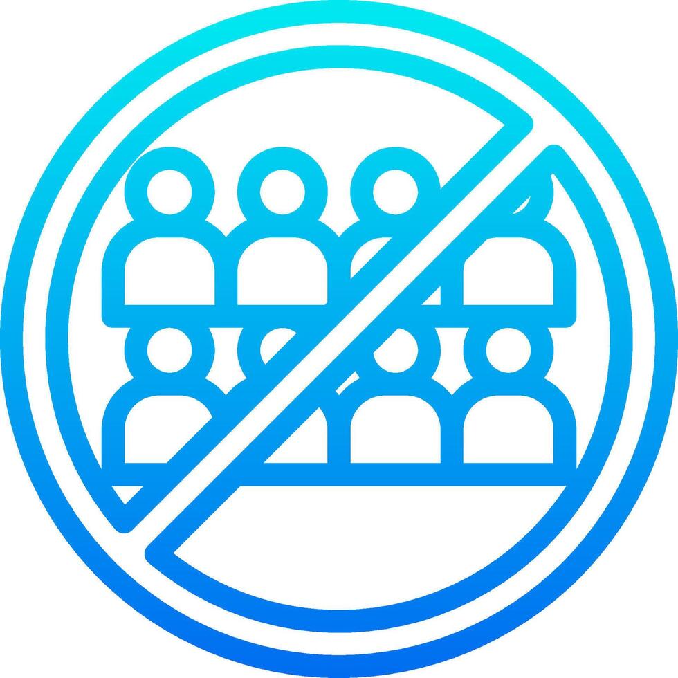 No crowd sign icon illustration vector
