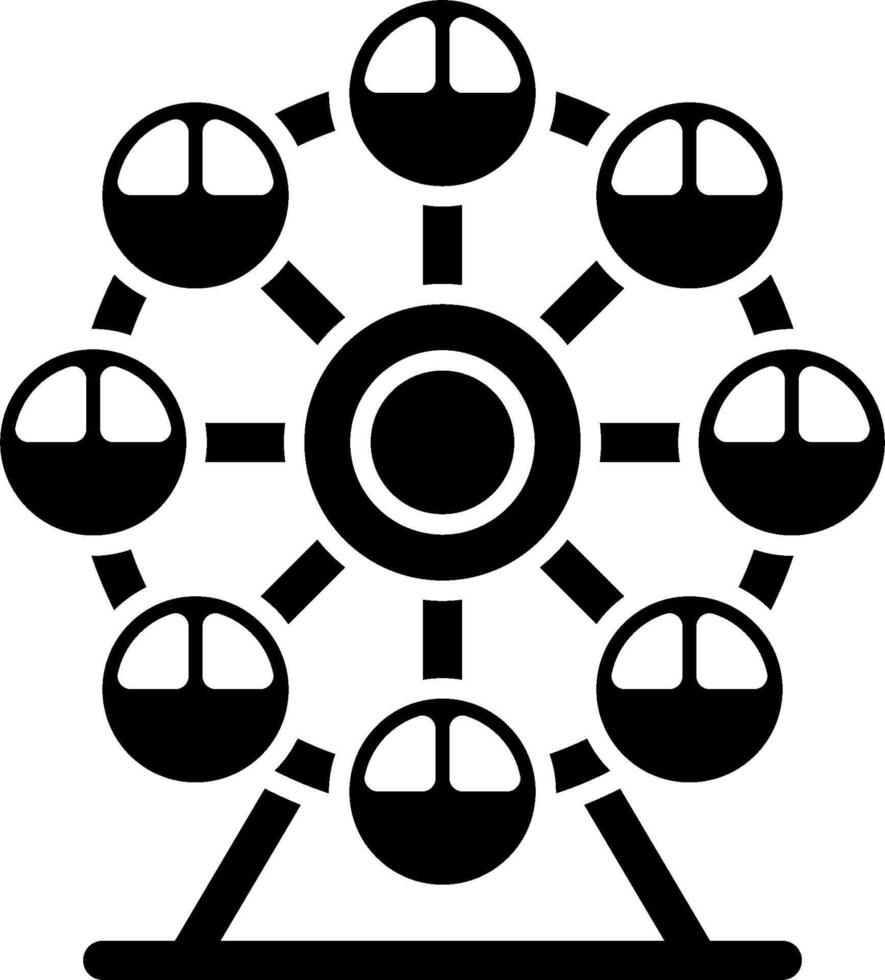 Ferris wheel icon vector