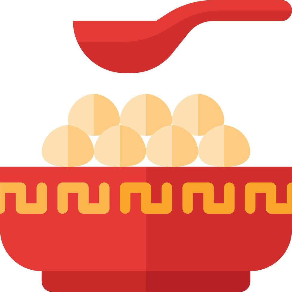 A bowl with food and a spoon vector