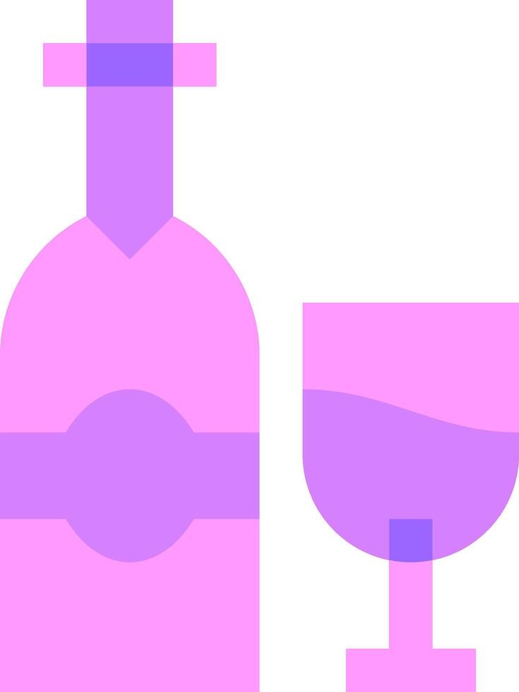 A bottle and a glass of wine vector