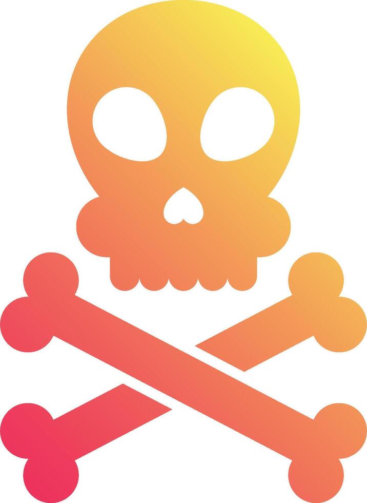 A skull and crossbones icon on a white background vector