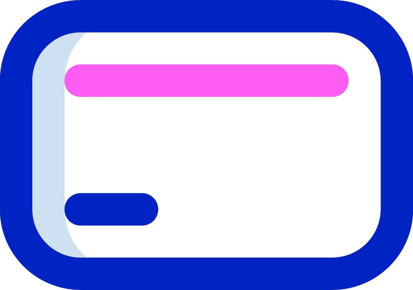A blue and pink square icon with a pink line vector