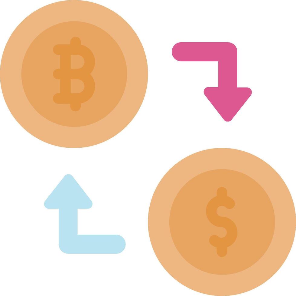 Bitcoin and dollar coins with arrows pointing up vector