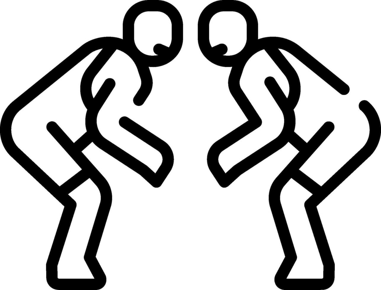 Two people are playing a game of volleyball vector