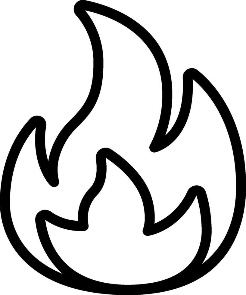 Fire flame icon coloring pages vector