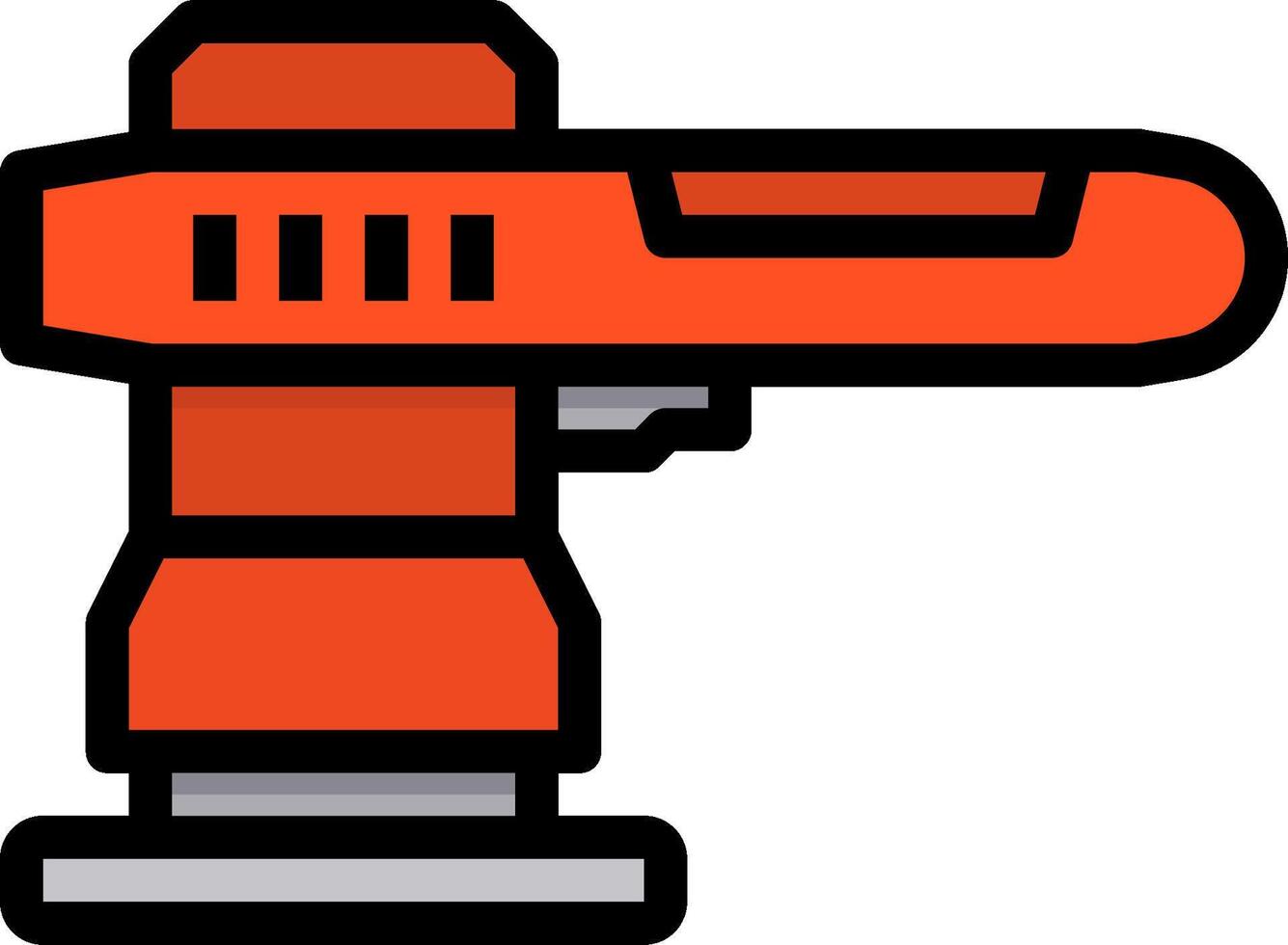 A red and orange drill on a white background vector