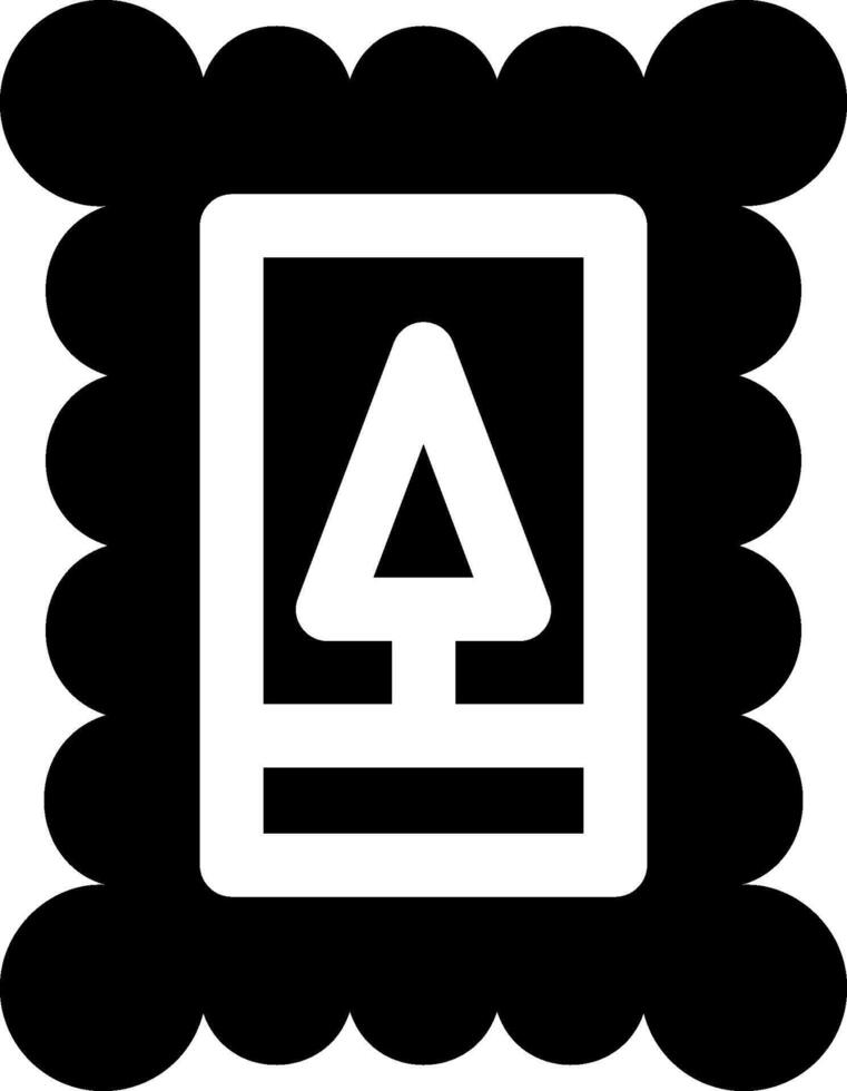 A black and white square with a triangle in it vector