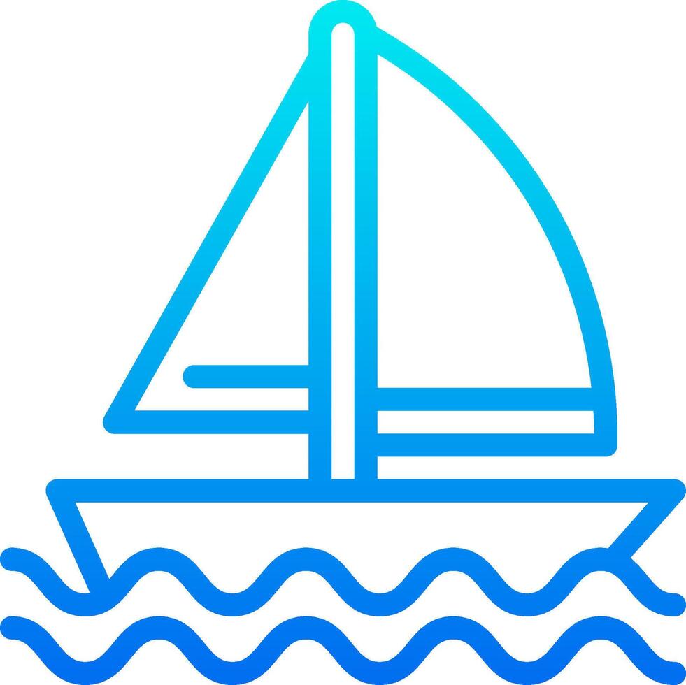 A sailboat floating in the ocean vector