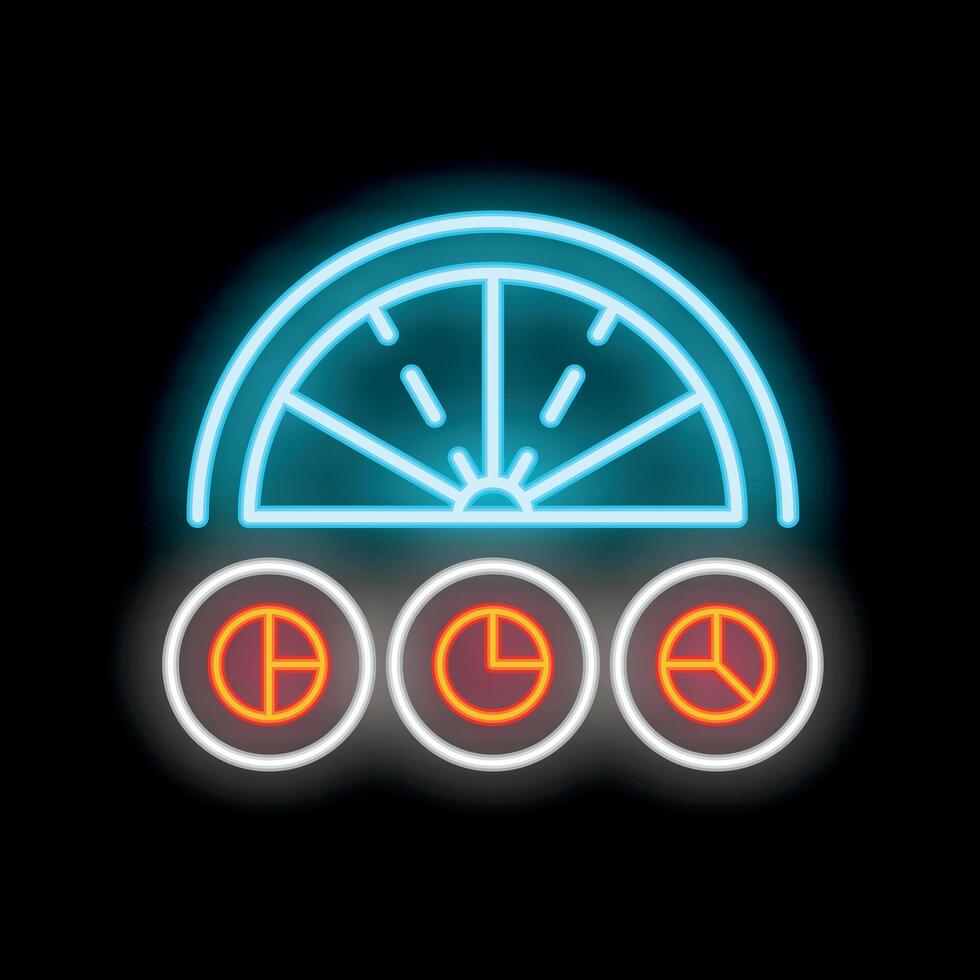 Neon sign showing deadline approaching with time passing by vector