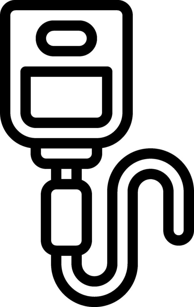 A black and white drawing of a hook and a light bulb vector